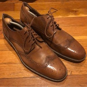 Joseph Abboud tan Oxford brogues, US 11
